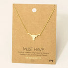 Dainty Bull Head Necklace - Henderson's Western Store