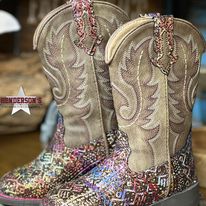 Load image into Gallery viewer, Glitter Aztec Boots by Roper - Henderson&#39;s Western Store