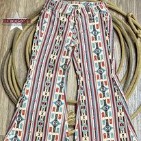 Girl's Aztec Button Flare by Rock & Roll ~ Natural - Henderson's Western Store