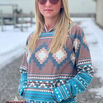 Cowgirl Legend Aztec Hoodie - Henderson's Western Store