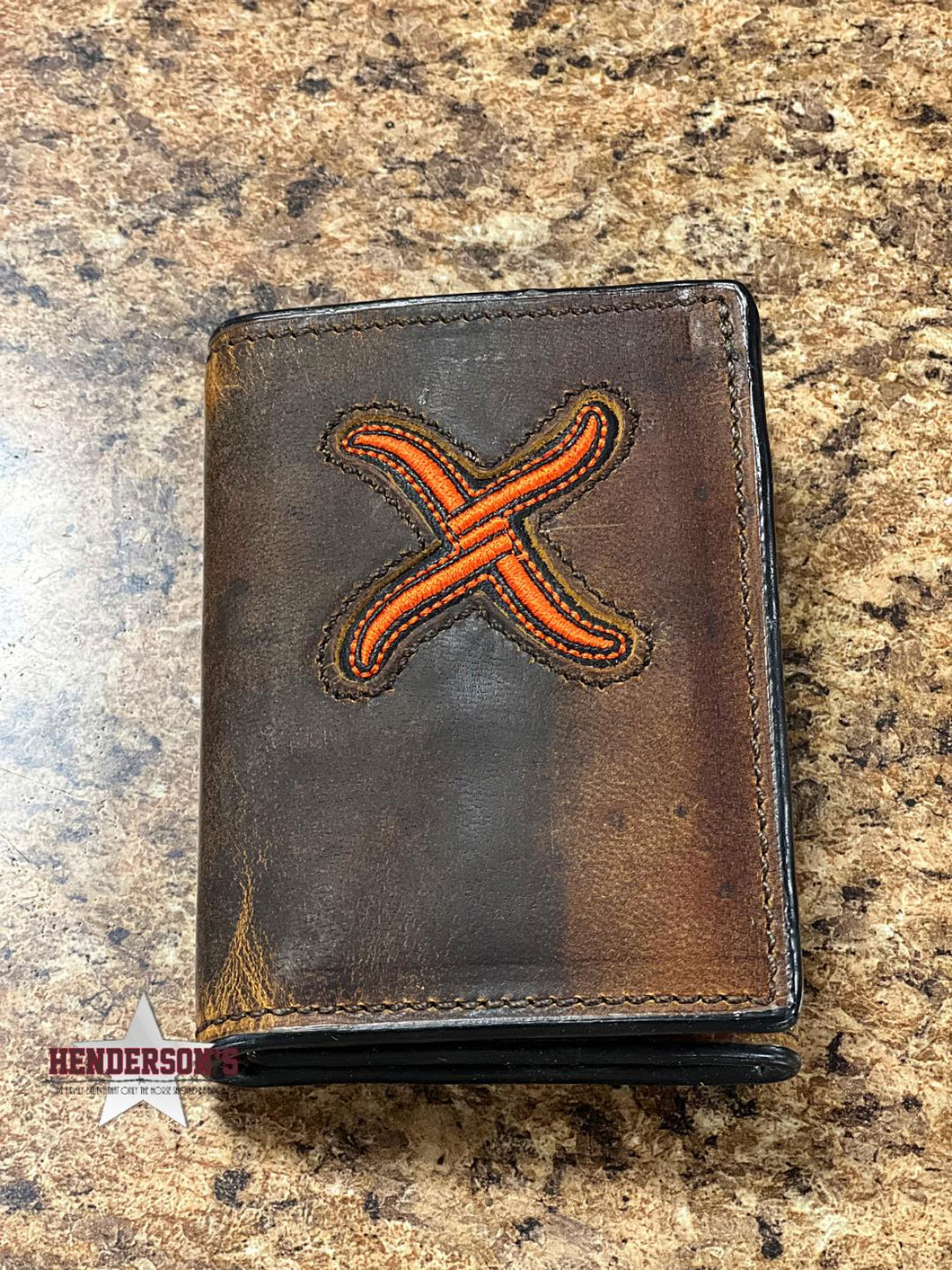 Twisted X Trifold Wallet ~ Orange - Henderson's Western Store