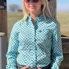 Ladies Cinch  ~  Lt Blue Print - Henderson's Western Store