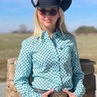 Ladies Cinch  ~  Lt Blue Print - Henderson's Western Store