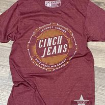 Cinch Graphic Tee ~ Heather Burgundy - Henderson's Western Store