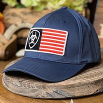 Ariat Logo Flexfit Ball Cap ~ Navy - Henderson's Western Store