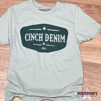 Cinch Graphic Tee ~ Heather Turquoise - Henderson's Western Store