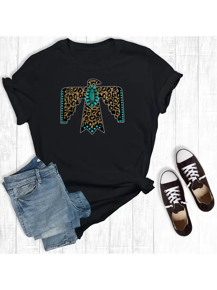 Leopard Thunderbird Tee - Henderson's Western Store