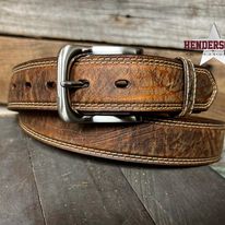 Men's Brown Leather Belt - Henderson's Western Store