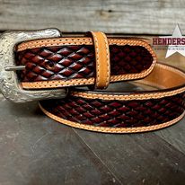 Men's Tooled Leather Belt - Henderson's Western Store