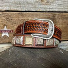 Men's Basketweave Concho Belt - Henderson's Western Store