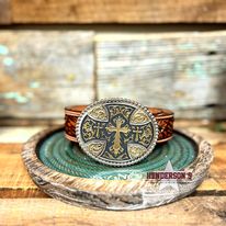 Three Cross Belt Buckle - Henderson's Western Store