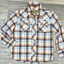 Boy's Retro Wrangler Plaid ~ Black/Rust - Henderson's Western Store