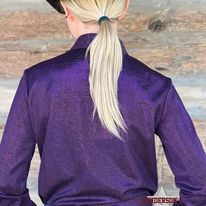 Load image into Gallery viewer, Pullover Button Up by Cowgirl Tuff ~ Purple Metallic Shimmer - Henderson&#39;s Western Store