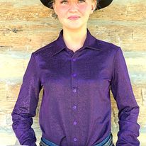 Pullover Button Up by Cowgirl Tuff ~ Purple Metallic Shimmer