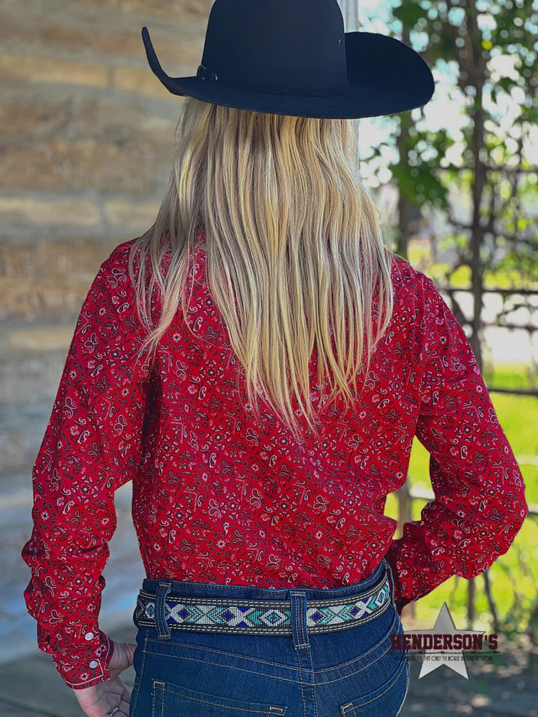 Ladies Rough Stock ~ Red Bandana~ Only Medium, Large