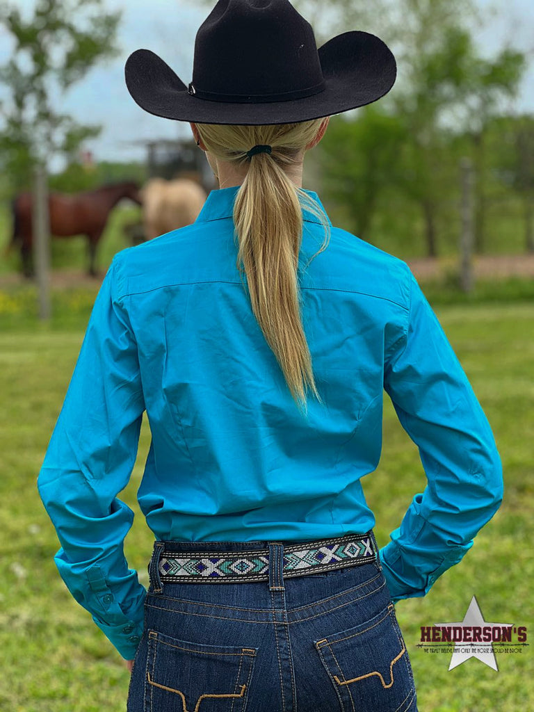 Kirby Stretch Shirt by Ariat ~ Bluebird~ Only Small, 1X, 2XL