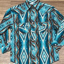 Boy's Aztec Print by Rock & Roll ~ Turquoise - Henderson's Western Store