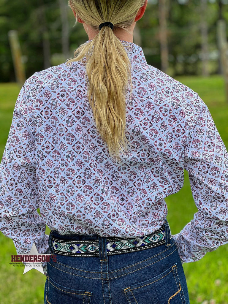 Ladies Floral Paisley Rough Stock ~ Maroon