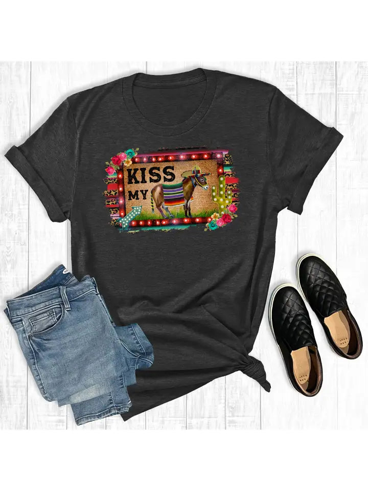 Kiss My A** Donkey Tee - Henderson's Western Store