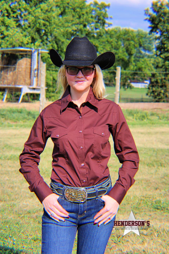 Ladies Panhandle Solid ~ Dk Brown