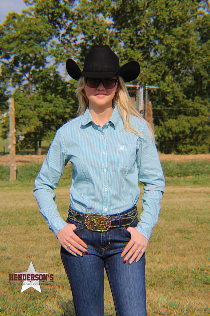 Turquoise Stripe Rough Stock Shirt