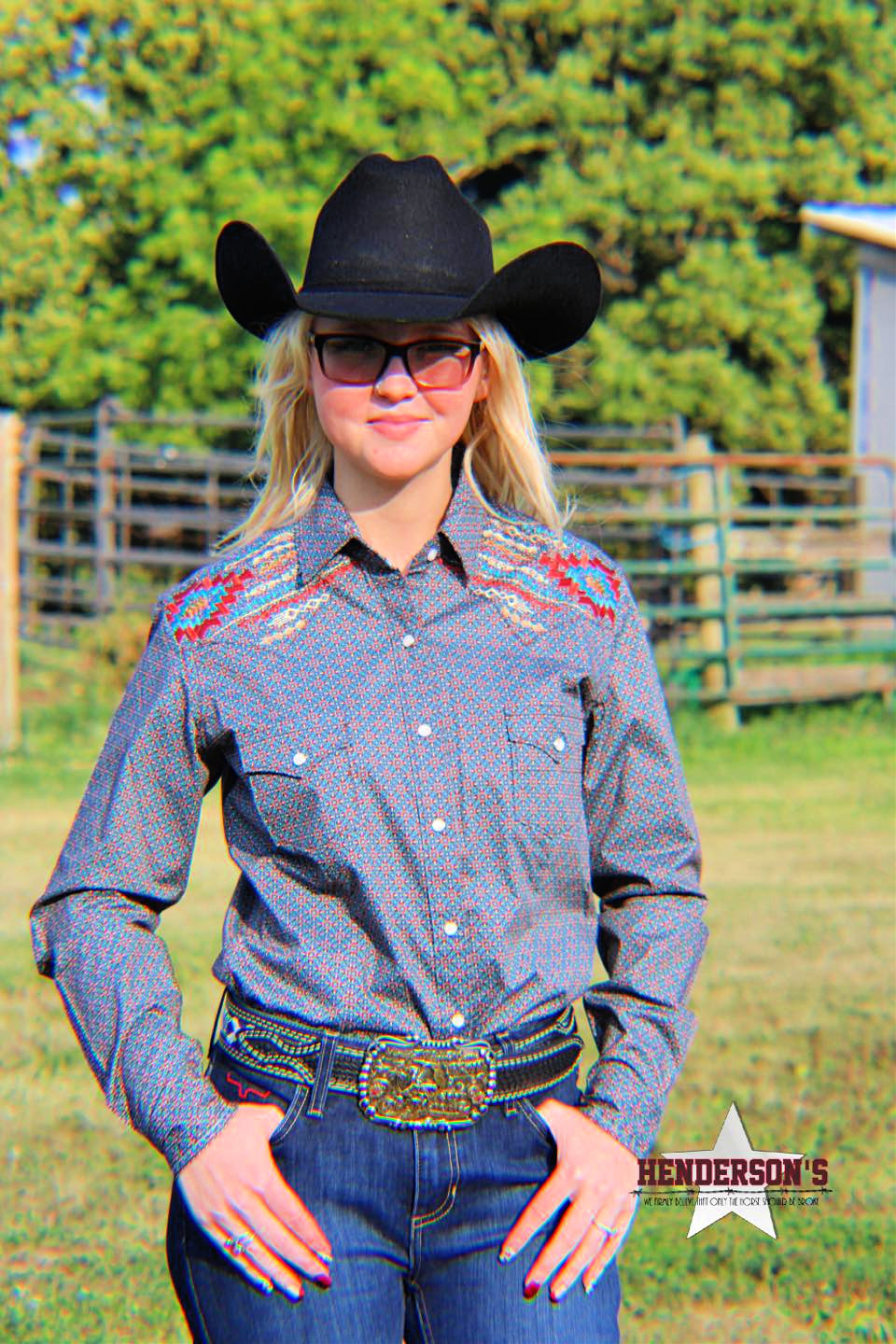 Ladies Aztec Rough Stock ~ Brown - Henderson's Western Store