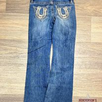 Horseshoe Embroidered Jeans by Rock & Roll