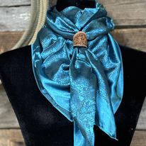 Rodeo Drive Wild Rags/Scarf ~ Teal Jacquard