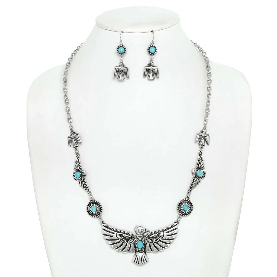 Western Thunderbird Stone Necklace Set - Henderson's Western Store
