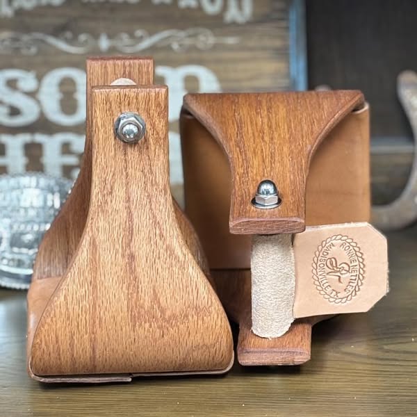 Nettles Stirrups ~ Chisholm Gunstock Oiled ~ 5" - Henderson's Western Store