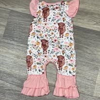 Western Cow Print Romper - Henderson's Western Store