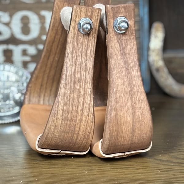 Nettles Stirrups ~ Chisholm Gunstock Oiled ~ 2.5" - Henderson's Western Store
