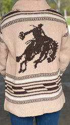 Western Cowboy Rodeo Horse Knit Sweater Cardigan - Henderson's Western Store
