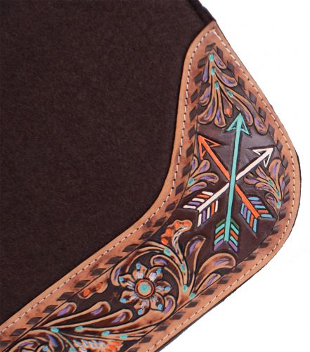 Contoured Felt Saddle ~Flower & Arrow - Henderson's Western Store