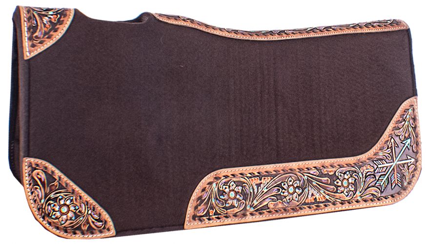 Contoured Felt Saddle ~Flower & Arrow - Henderson's Western Store