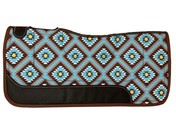 Nylon Printed Contoured Saddle Pad ~ Aztec