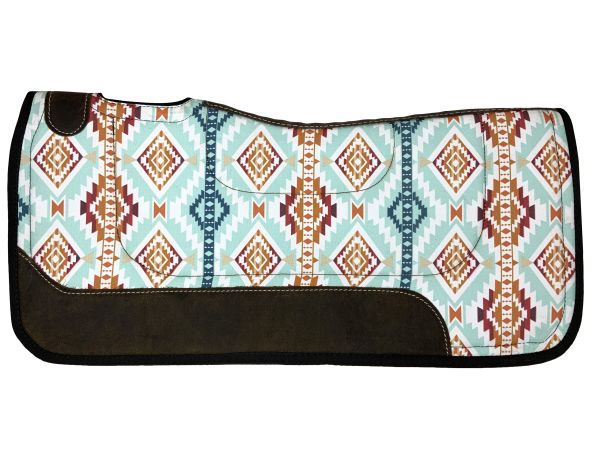 Nylon Printed Contoured Saddle Pad ~ Aztec