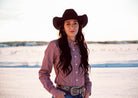 Ladies Striped Cinch ~ Red - Henderson's Western Store