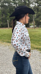 Aria Performance Shirt by Wrangler ~Cream Saddle - Henderson's Western Store