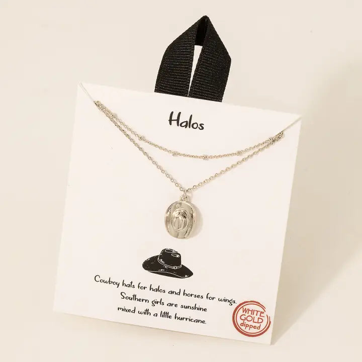 Halos Cowboy Hat Pendant Necklace - Henderson's Western Store