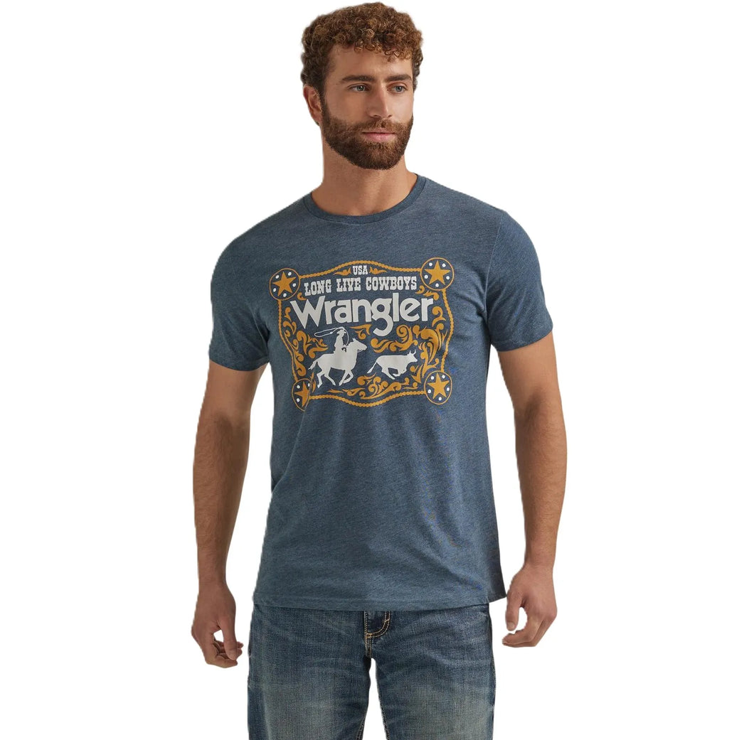 Men's Long Live Cowboys Wrangler Tee - Henderson's Western Store