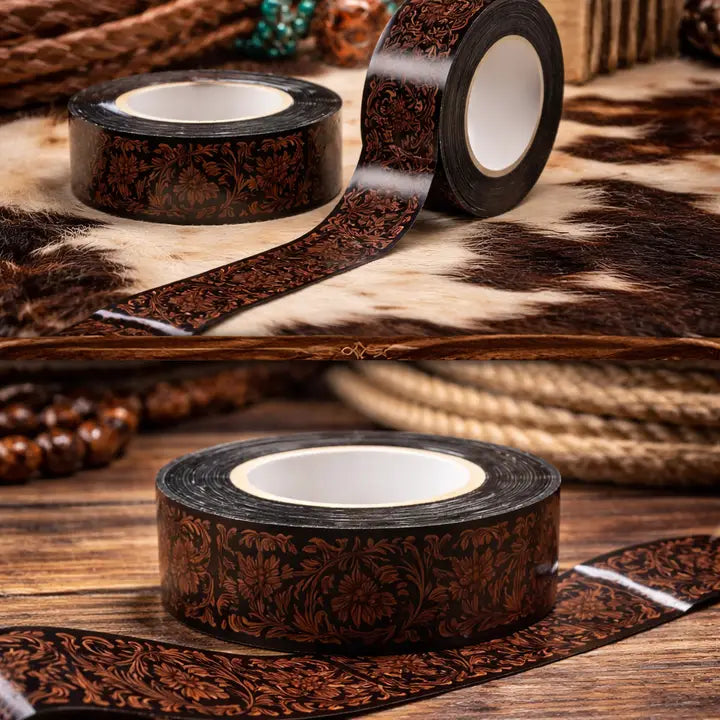Floral Tooled Leather Print Tape - Henderson's Western Store