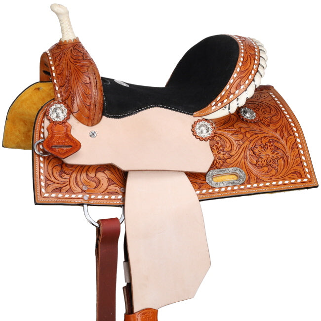 Chestnut Daisy Barrel Saddle - Henderson's Western Store
