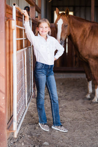 Load image into Gallery viewer, Wrangler Jeans for Girl&#39;s ~ Denver Retro - Henderson&#39;s Western Store