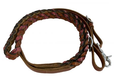 Braided Contest Reins W/Buckle