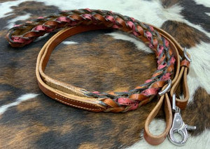 Load image into Gallery viewer, Braided Contest Reins W/Buckle