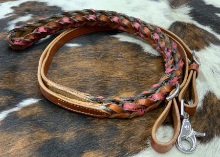 Braided Contest Reins W/Buckle