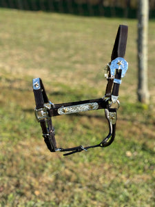 Load image into Gallery viewer, Show Halter W/Gold Stars ~ Full Size Horse