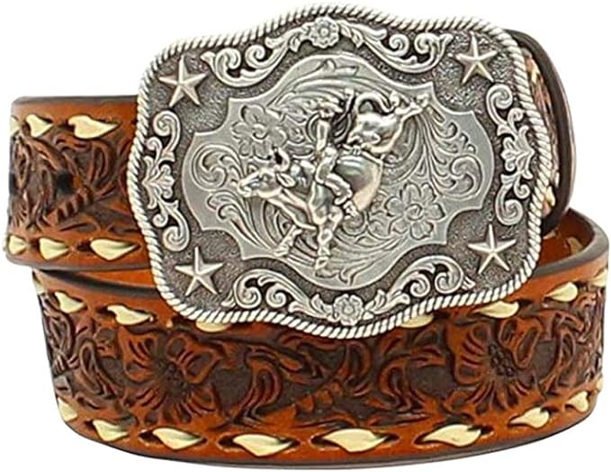 Youth Floral Tooled Belt W/Buckle - Henderson's Western Store