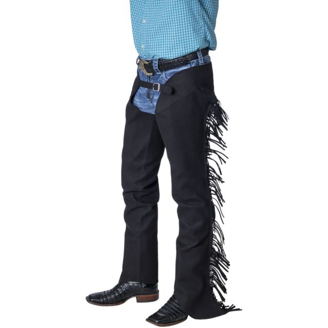 Synthetic Equitation Chaps ~ Black - Henderson's Western Store